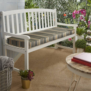 Wooden bench best sale with cushions